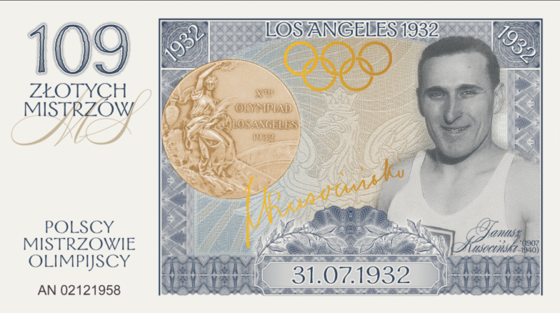 Banknot spersonalizowany - Kusociński